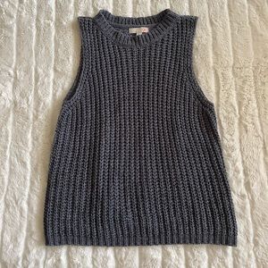 GB blue/grey knit sleeveless top